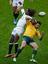 England's Marland Yarde vies for the ball with Adam Ashley-Cooper