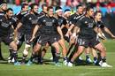 The New Zealand Maori perform their haka prior to play against Canada