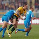 Australia's Quade Cooper teases the defence