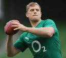Ireland's Jamie Heaslip tries his hand at American Football