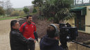 Mike Phillips faces the cameras ahead of Wales' match against Tonga