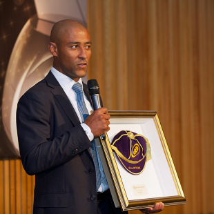 Australia's George Gregan receives his IRB Hall of Fame cap, IRB Awards and Hall of Fame Induction, Aviva Stadium, Dublin, November 18, 2013
