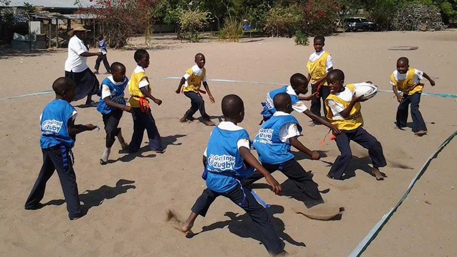 The children of Katima Mulilo, the far north-eastern town in the Caprivi Strip, enjoy the action