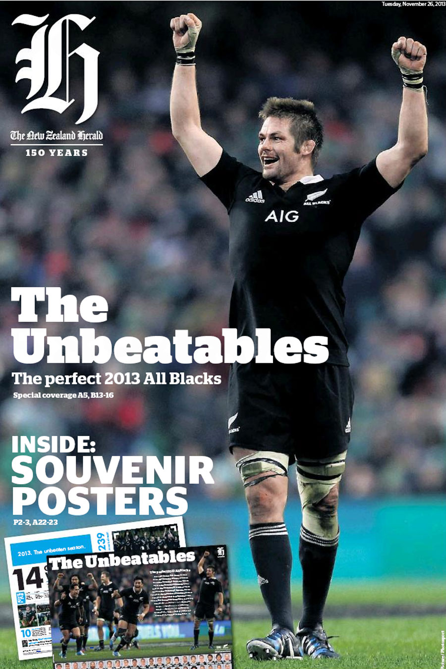 The <I>New Zealand Herald</I> celebrates a remarkable year for the All Blacks