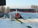 Winter arrives at Oyonnax's Stade Charles-Mathon in France
