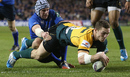 George North goes over from close range to put Northampton ahead gainst Leinster