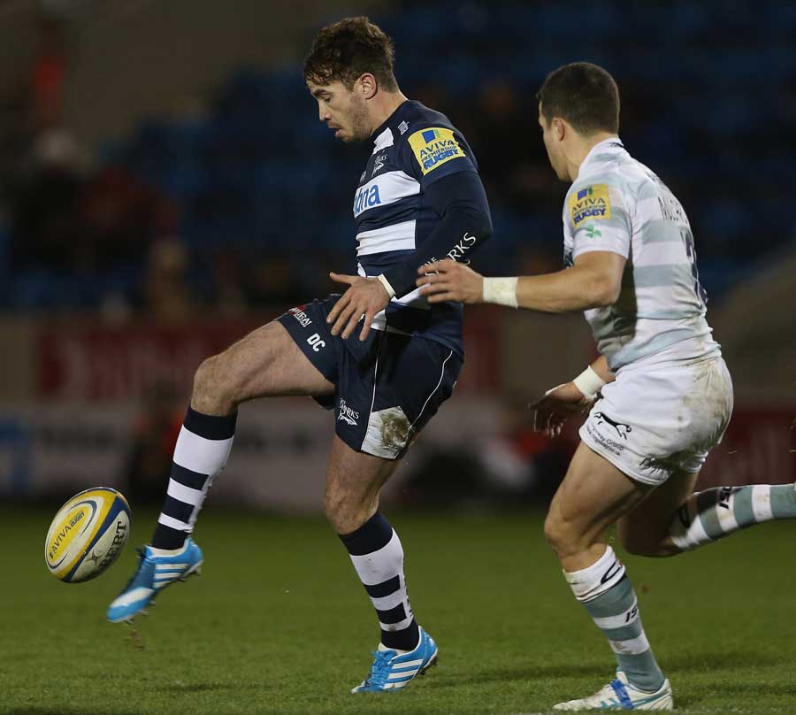 Sale Sharks' Danny Cipriani goes for the cross kick