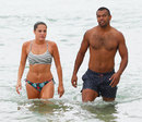 Kurtley Beale emerges from the surf at Bondi Beach