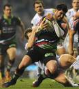 Harlequins' Tom Casson is halted in his tracks