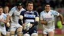 Sale Sharks' Mark Cueto breaks clear of the Worcester defence