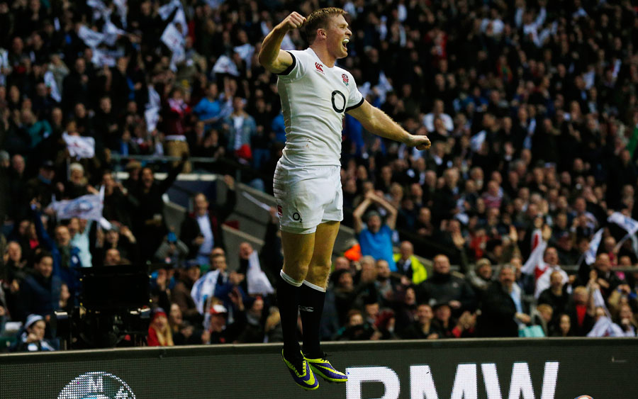 Chris Ashton goes over to put England in control against Argentina