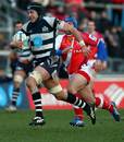 Bristol's Redford Pennycook breaks away to score a try
