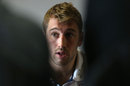 Chris Robshaw takes questions at a media conference