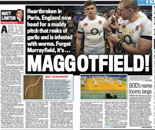 The <I>Daily Mail</I> on the Murrayfield pitch, February 4, 2014