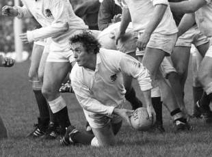 England's Steve Smith pings the ball out, Murrayfield, March 15,1980