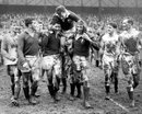 Jackie Kyle is chaired off after his record 45th appearance