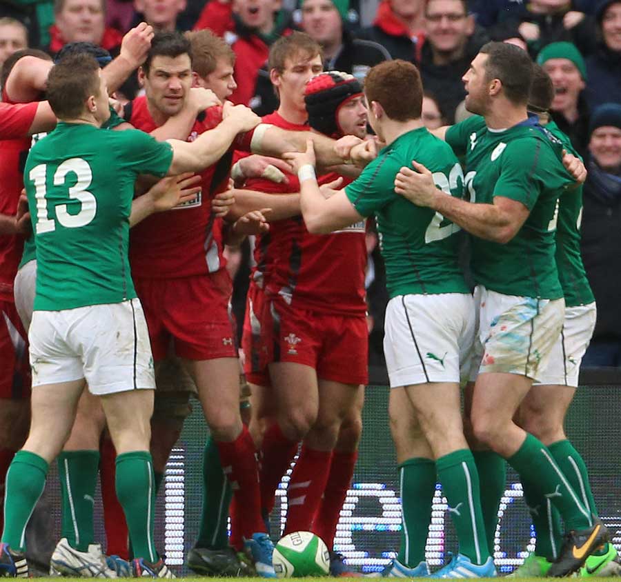 Wales and Ireland clash after Paddy Jackson's score