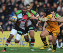 Ugo Monye escapes the attentions of a London Wasps tackler