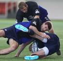England get stuck in during training at St George's Park