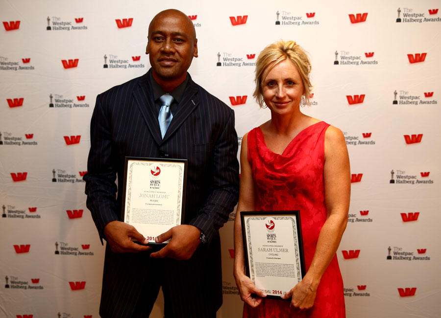 Jonah Lomu and Sarah Ulmer are inducted into the New Zealand Sports Hall of Fame