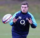 George Ford in training ahead of his potential England debut on Saturday