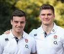George Ford and Owen Farrell pose for a photocall