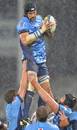 The Bulls' Victor Matfield plucks a lineout in dire conditions