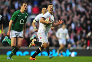 Danny Care scampers clear to put England ahead, England v Ireland, Six Nations, Twickenham, London, February 22, 2014
