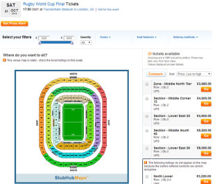 Tickets on sale for the 2015 Rugby World Cup final ... months before they are on release, February 24, 2014