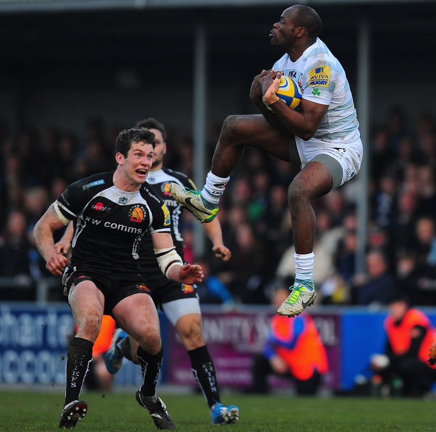 Topsy Ojo collects the high ball