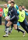 Ben Foden in action during an England training session