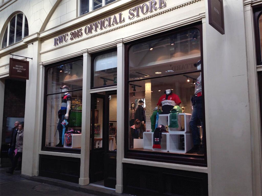 The flagship 2015 Rugby World Cup shop opens in Covent Garden