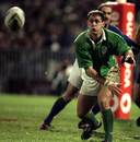 Ireland's Tom Tierney wings the ball out