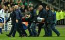 Jonathan Sexton is stretchered off at the Stade de France 