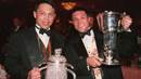 Rory and Tony Underwood show off the Calcutta Cup and the Five Nations