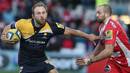 Worcester's Chris Pennell tries to get past Charlie Sharples