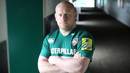 Leicester's Dan Cole poses for a portrait session ahead of the 2013 Aviva Premiership final