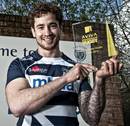 Sale's Danny Cipriani is presented with his Aviva Premiership Rugby Player of the Month award