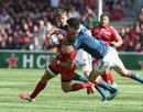 Sebastien Tillous-Borde of Toulon is tackled high by Conor Murray 