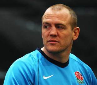 England's Mike Tindall looks on during an England training session, The Madejski Dome, Reading, England, February 3, 2009