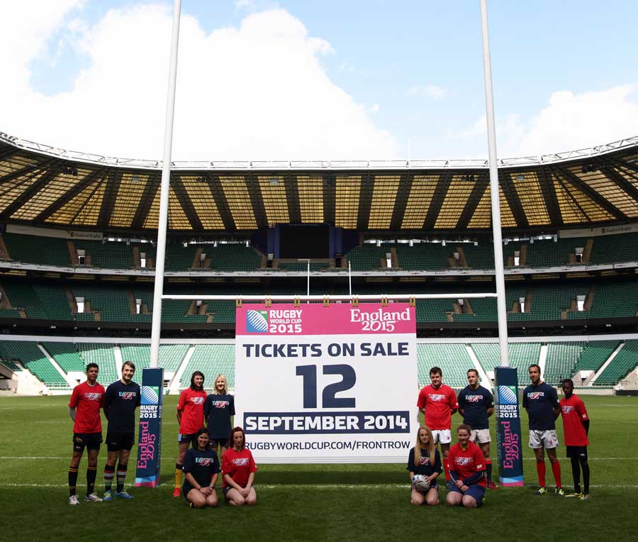 The ticket details for the 2015 Rugby World Cup are unveiled at Twickenham