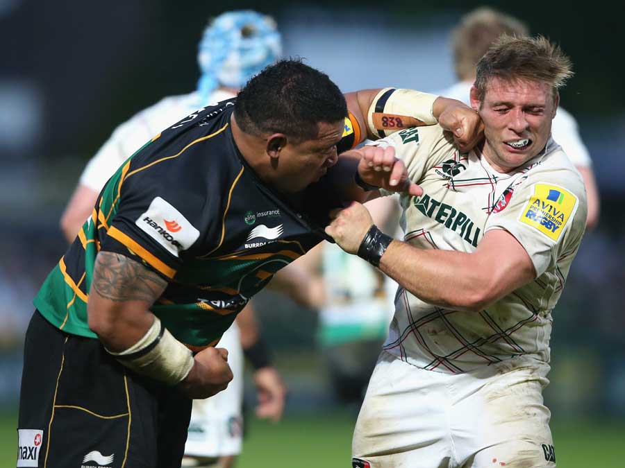 Northampton's Salesi Ma'afu punches Tom Youngs