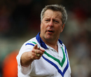 Tony Spreadbury takes charge in a Leicester Tigers exhibition match