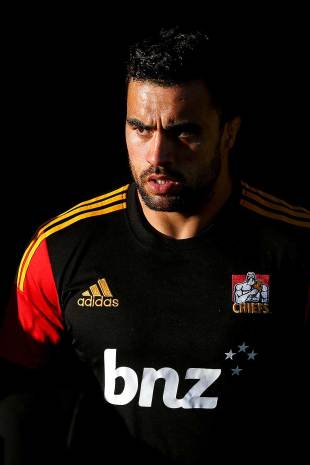 The Chiefs' Liam Messam watches the action, Chiefs v New South Wales Waratahs, Yarrow Stadium, New Plymouth, May 31, 2014