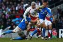 England flanker James Haskell takes on the Italy defence