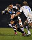 Bristol's Alfie To'oala looks to force an opening in the Newcastle defence