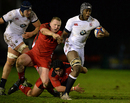 Maro Itoje takes on the Welsh defence