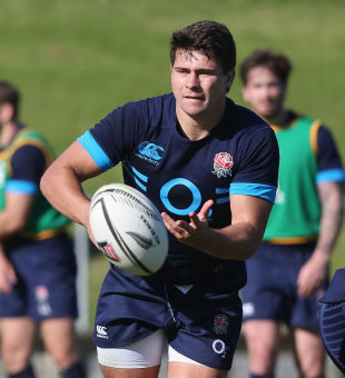 England's Ben Youngs runs the line in training, Takapuna Rugby Club, Auckland, June 5, 2014