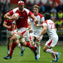 Luke Charteris in action for the Wales Probables