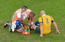Australia captain Stephen Moore is down and out with a serious knee injury
